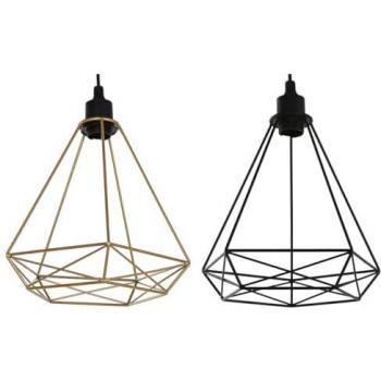 Lámpara techo Home ESPRIT 50 W Negro Dorado Metal – 28x27x34 cm (Paquete 2)