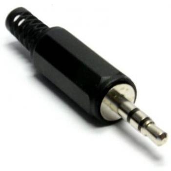 Male 3.5 mm Audio Connector, Soldered Terminals