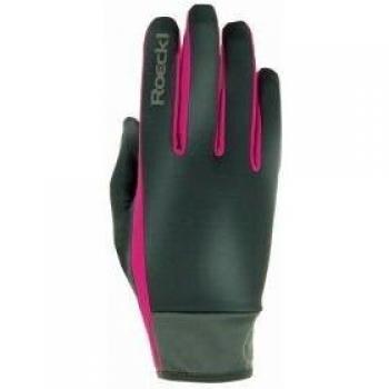 Gants de course Roeckl Jois Gris/Rose 7.5