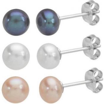 Ohrstecker‑Set FIRETTI „Perlohrstecker“ – 6‑teiliger Schmuck‑Geschenkset