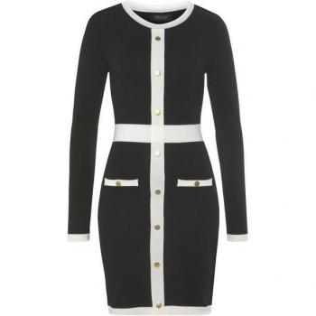 Viskose‑Polyamid‑Strickkleid „Melrose“ – Rundhals, lang und festlich