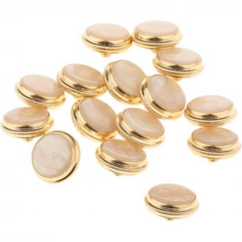 15pcs Gold Plated Trumpet Key Replacement Buttons
