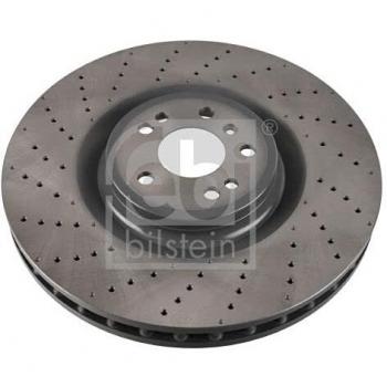 Disque de frein FEBI BILSTEIN 107711 avant, non-ventilé, perforé, en fonte, 2 pièces