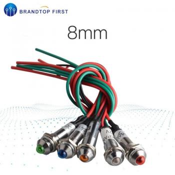 Lumière signal LED 8mm XD8-2 étanche 5V 12V 24V 220V