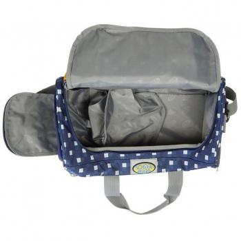 School-Mood Sporttasche, Auto 96706 kariert blau