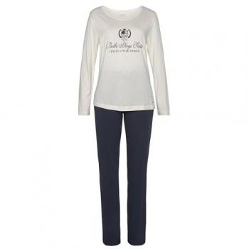 LASCANA Pyjama, (2 tlg.), mit Flockdruck