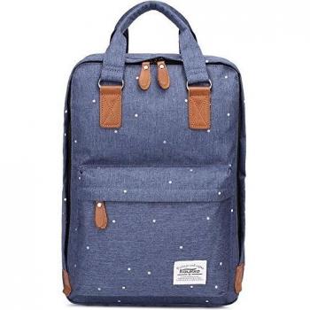 Sacs scolaires KAUKKO Sac à dos Oxford élégant Sac léger Sac à main pour ordinateur portable 12 (Bleu foncé)
