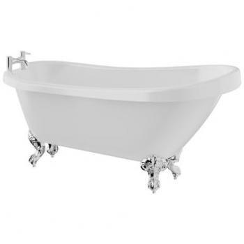 Single Ended Slipper Bath with Chrome Claws