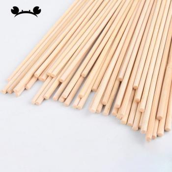50pcs 30cm Long 3mm-5mm DIY Wooden Poles for Crafts