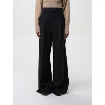 Sportmax Black Wide Trousers for Women Size 2XS