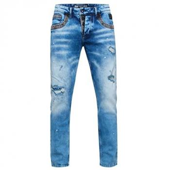 Herren Straight-Jeans RUSTY NEAL YOKOTE, farblich abgesetzt, Größe 30