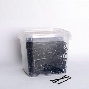 Horquillas Clip Ondulado 59mm para el Pelo Bifull, Color Negro, Bote 1000gr