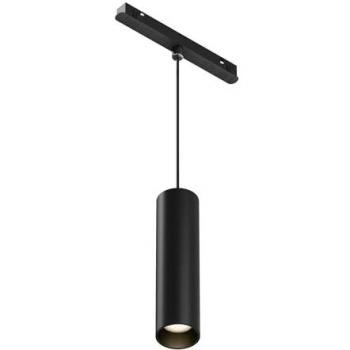 Sospensione LED Dimmerabile Focus in Alluminio Nero 12W per Binario Magnetico