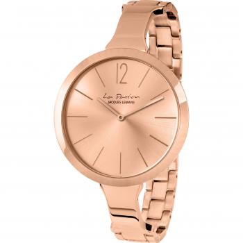 JACQUES LEMANS LP‑115 „Massiv“ – Damen‑Edelstahluhr, IP‑Rosé