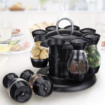 Salt & Pepper Shaker Set with Oil and Vinegar Bottles