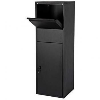 Wiltec Brief-Paket-Box 46x45x140 cm – Schwarzer Einbaukasten