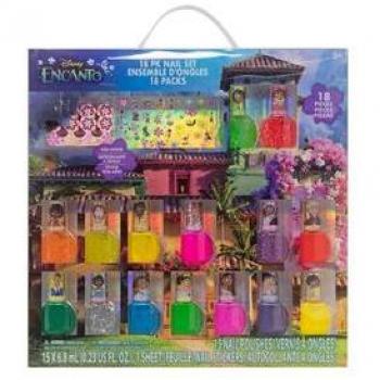 Caja de edición limitada: 15 esmaltes de uñas Encanto y pegatinas de Princesas Disney