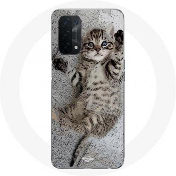 Protection douce Bengal Cat pour Oppo A54 5G