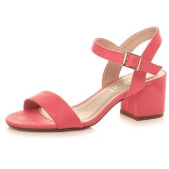 AJVANI Women’s Coral Heel Sandals with Ankle Strap – Size 7