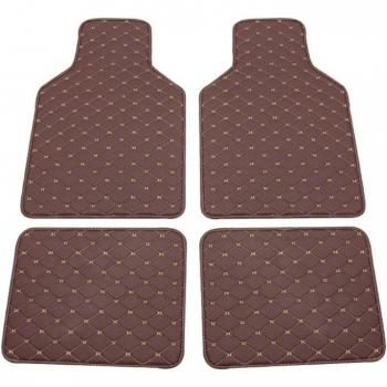 Tapis anti‑tache et anti‑glisse B36B – ensemble de 4 pièces en cuir PU imperméable