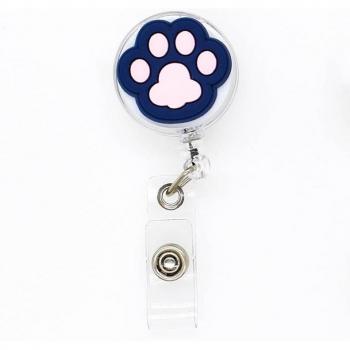 Retractable Floral Badge Clip