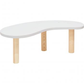 Gina DecoWood: Mesa de Centro 100×40 cm – Blanco y Acabado Natural