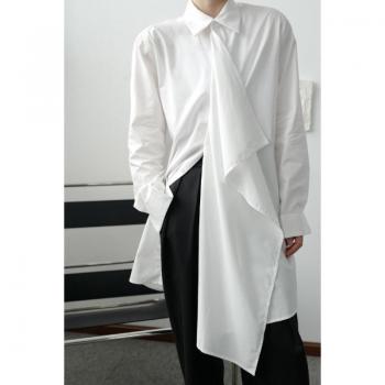 Men's Casual Vintage Asymmetric Floating Collar Shirt