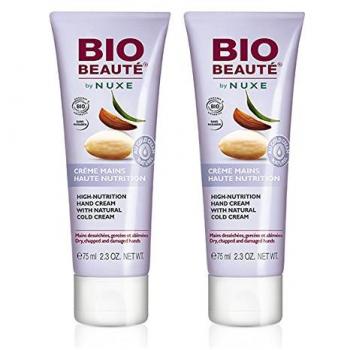 Lot de 2 x 50 ml Crème Mains Haute Nutrition au Cold Cream Naturel Nuxe Bio Beauté