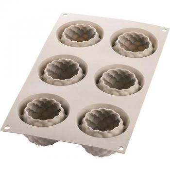 Moule silicone 3D 6 mini gâteaux fruits des bois