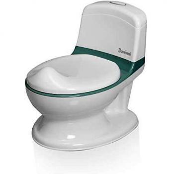 Orinal Infantil con Alarma Sonora Pippe Verde y Blanco Baninni