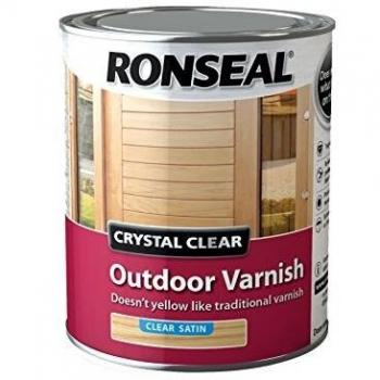 Ronseal Crystal Clear Exterior Wood Varnish Satin 750ml