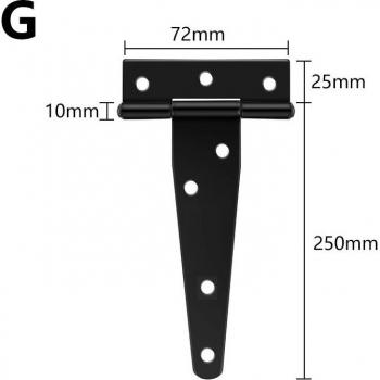 T‑Shaped Heavy‑Duty Iron Hinges – Dust‑Proof