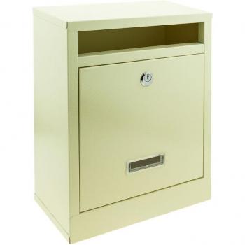 Ivory Wall-Mount Letter Mailbox