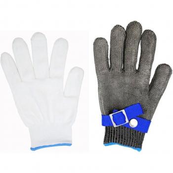 Anti‑Cut‑Handschuhe für Metzger – Edelstahl‑Gitter mit Draht, 1 Stück