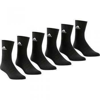 Adidas Essentials Cush Crew Socks 6-Pack Black, Size XL (46-48)