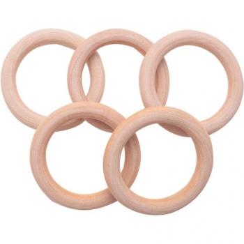 Set de 20 anillos de madera para manualidades, colgantes y conectores, fabricación de joyas de 70 mm