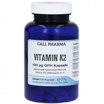 Gall Pharma Vitamin K2 100 Mikrogramm Capsules, 120 Pieces, 1 Package (1 x 120 Pieces)