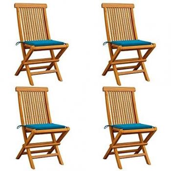 Premium Outdoor Sit‑Set, 4 Oak Chairs + Plush Cushioning