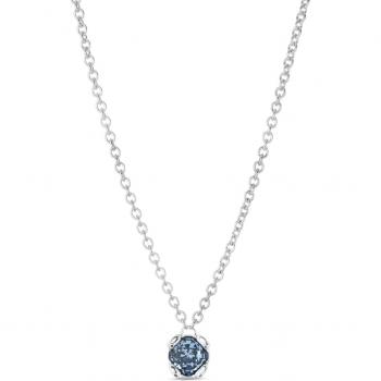 Collar Charisma de UNO de 50 con Cadena Gruesa y Cristal Azul