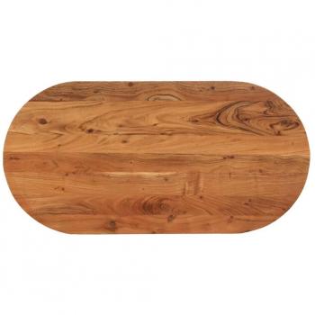 Vidaxl's Solid Wood Acacia Tabletop, Measures 100x50x2.5 cm and is Oval-Shaped