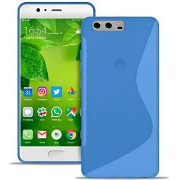 Porta Smartphone Blu con Cover Sottile S‑Line (Huawei P10 Plus)
