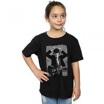 AC/DC Angus Young Distressed Photo T-Shirt 12-13 black