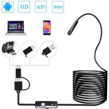 PiAEK 3 in 1 Endoskop USB/Micro USB/Type-C 2.0 Megapixel