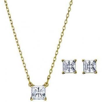 Goldveredertes Swarovski Attract Set in Weiß