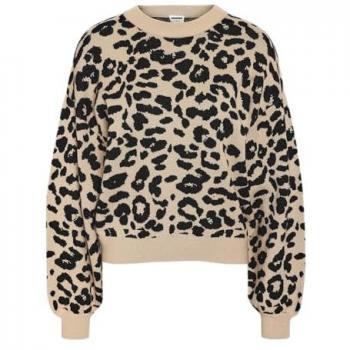 Noisy May Black Leo Knitwear XL Brown Nomad Sweater