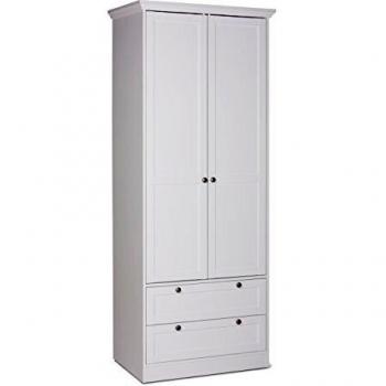 Armoire Campagne Landwood – Panneaux de Particules, 1 tablette, 1 tringle, 2 tiroirs