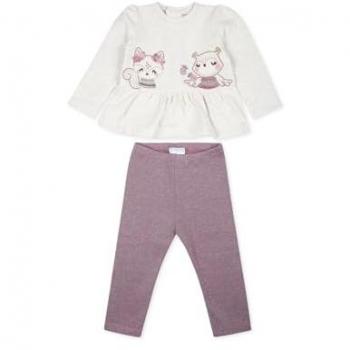 Mayoral Mädchen Set Sweatshirt und Leggings mit Glitzereffekt, Violett, Regular Fit 36M