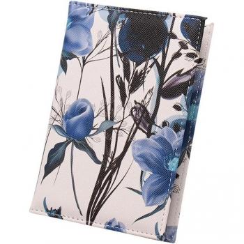 PU Leather Floral Passport Holder with Credit Card Slots