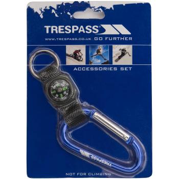 Trespass 8mm Carabineer with Strap and Compass (Blue)
