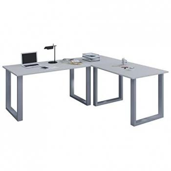 Tablero de escritorio L‑shaped 190x130 cm, madera sólida